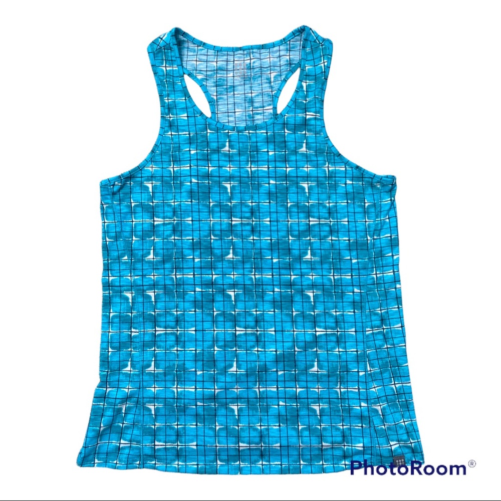 Title Nine Tank Top Athletic Racerback Matahari Shibori Blocks Small